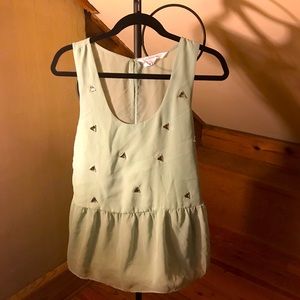 BCBGeneration Teal Sequin Beaded Tank Top, GUC, M